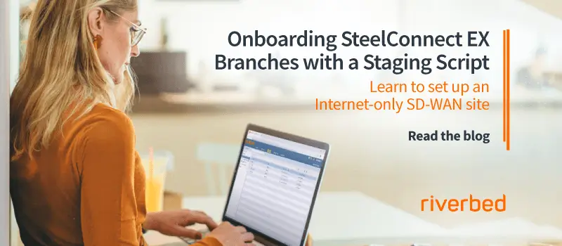 Onboarding SteelConnect EX Branches with a Staging Script