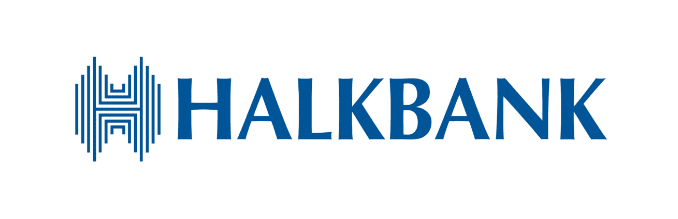 halkbank letters in blue with white background