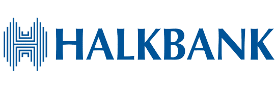 halkbank letters in blue with white background