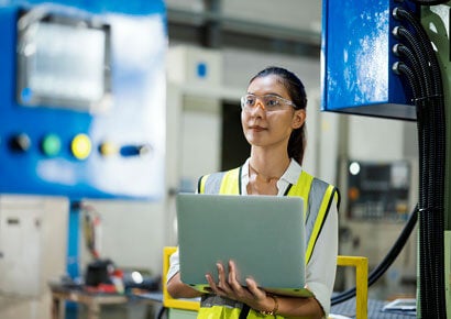 engineer working in laptop