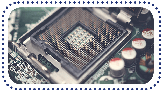 A shot of Intel Microprocessor.