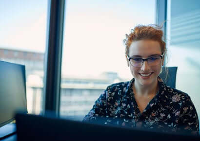 business woman working