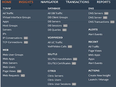 Screen shot of Actionable Insights