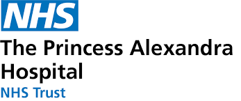 Princess Alexandra NHS logo with Blue and black letters
