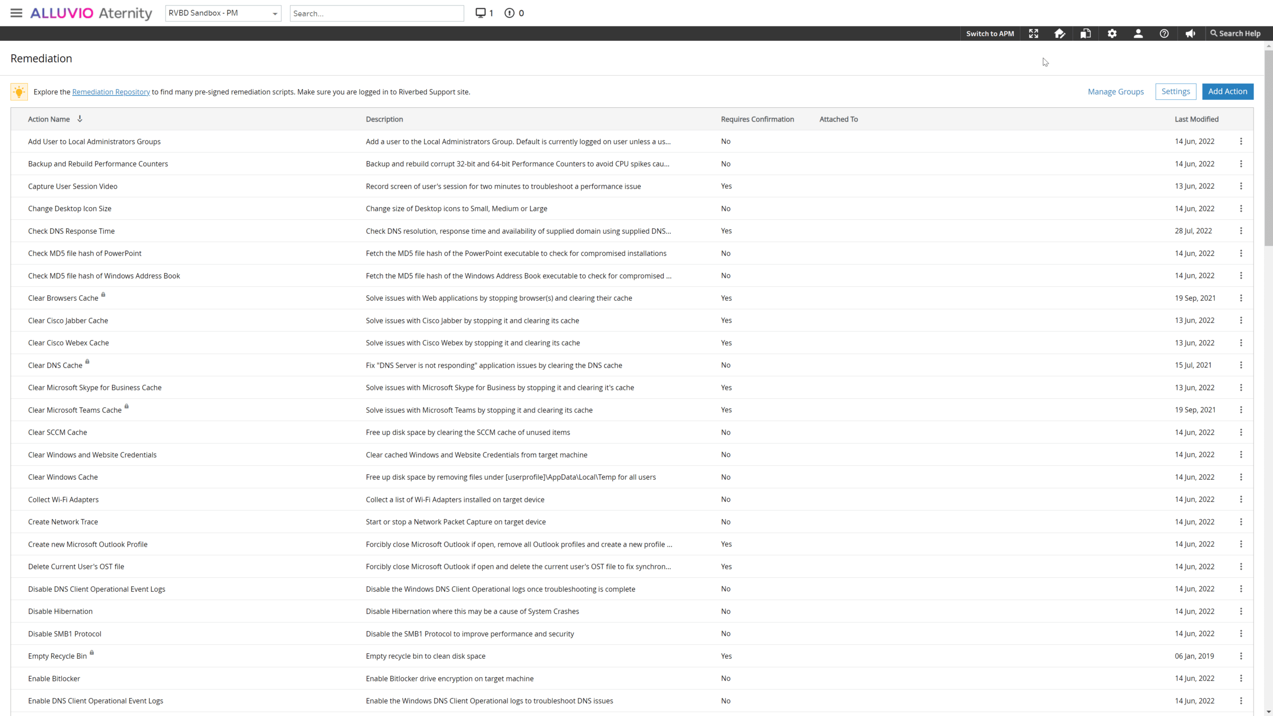 screen shot of