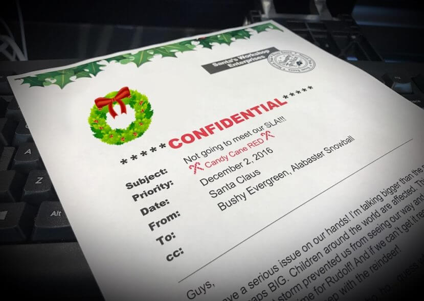leaked confidential memos from santa claus re riverbed integration confidential memos