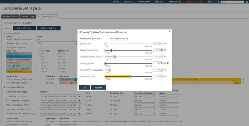 Flexible disk space allocation