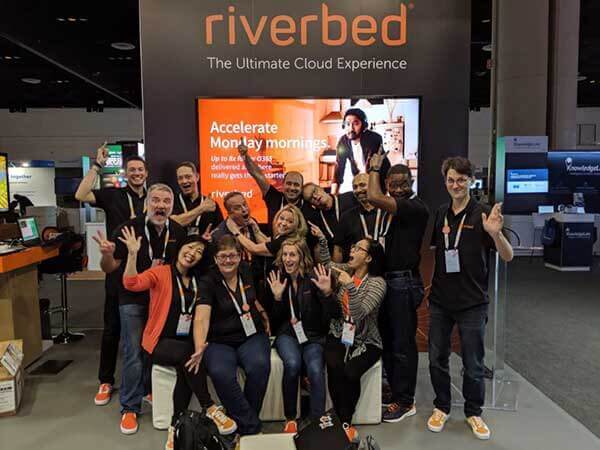 Riverbed booth staff at Microsoft Ignite