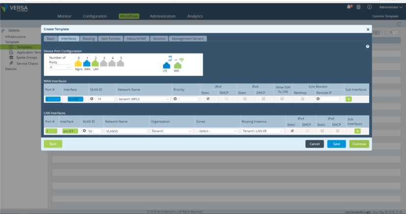 Assign LAN and WAN ports