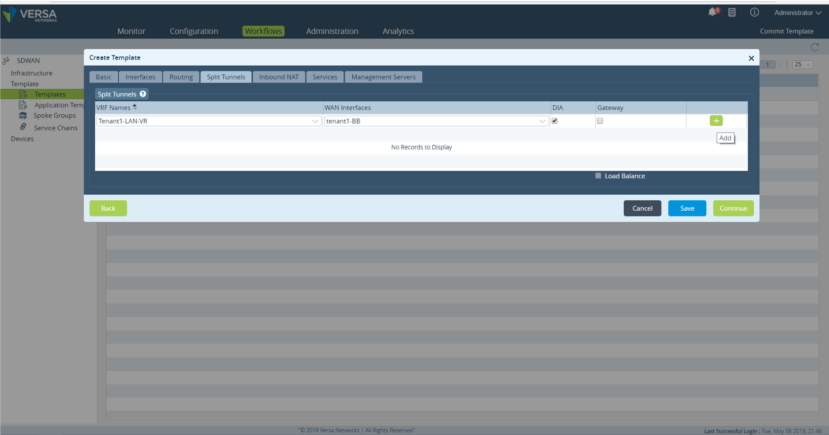 DIA (Direct Internet Access) configurations