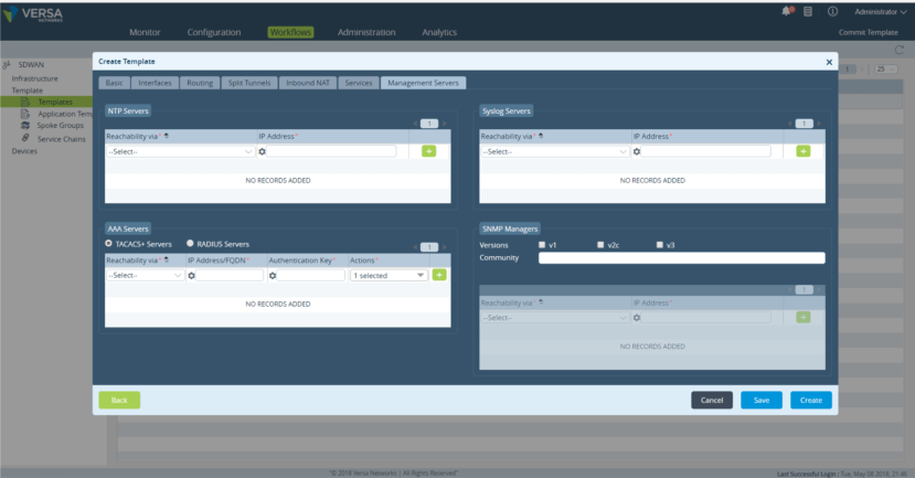 NAT, DHCP, Relay configuration and management details