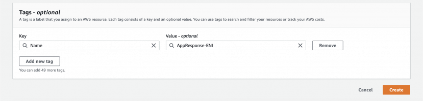 aws vpc traffic mirror target create button