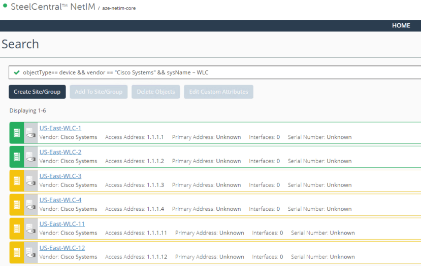 NetIM Searching Inventory