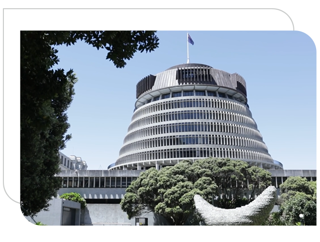 The executive wing of New Zealand’s Parliament in Wellington.