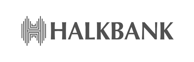 halkbank letters in black with white background