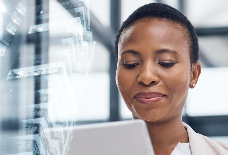 Business women working in laptop